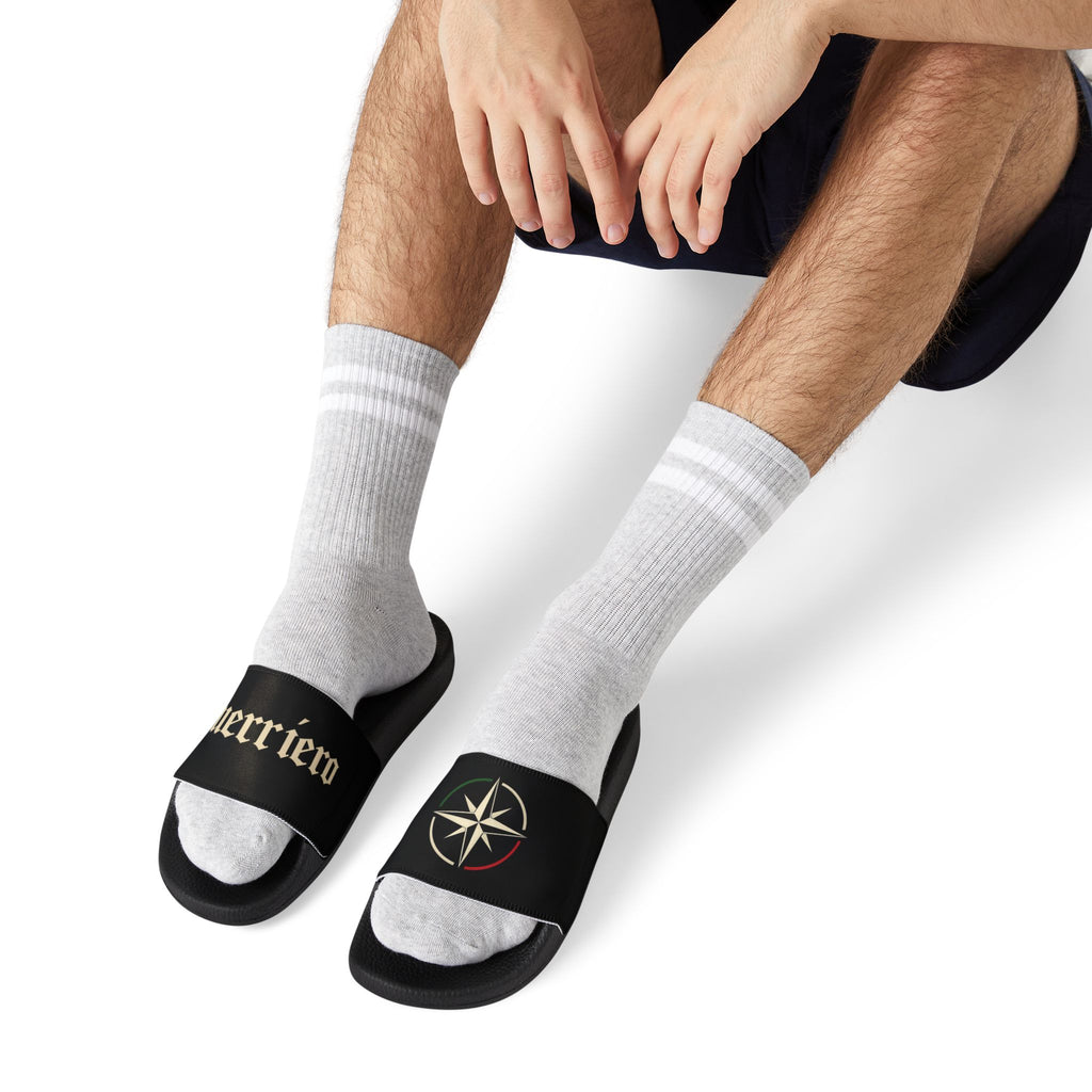 Guerriero OG PRIMO Men's Removable-Strap Slide Sandals — Adjustable Black Comfort Slides