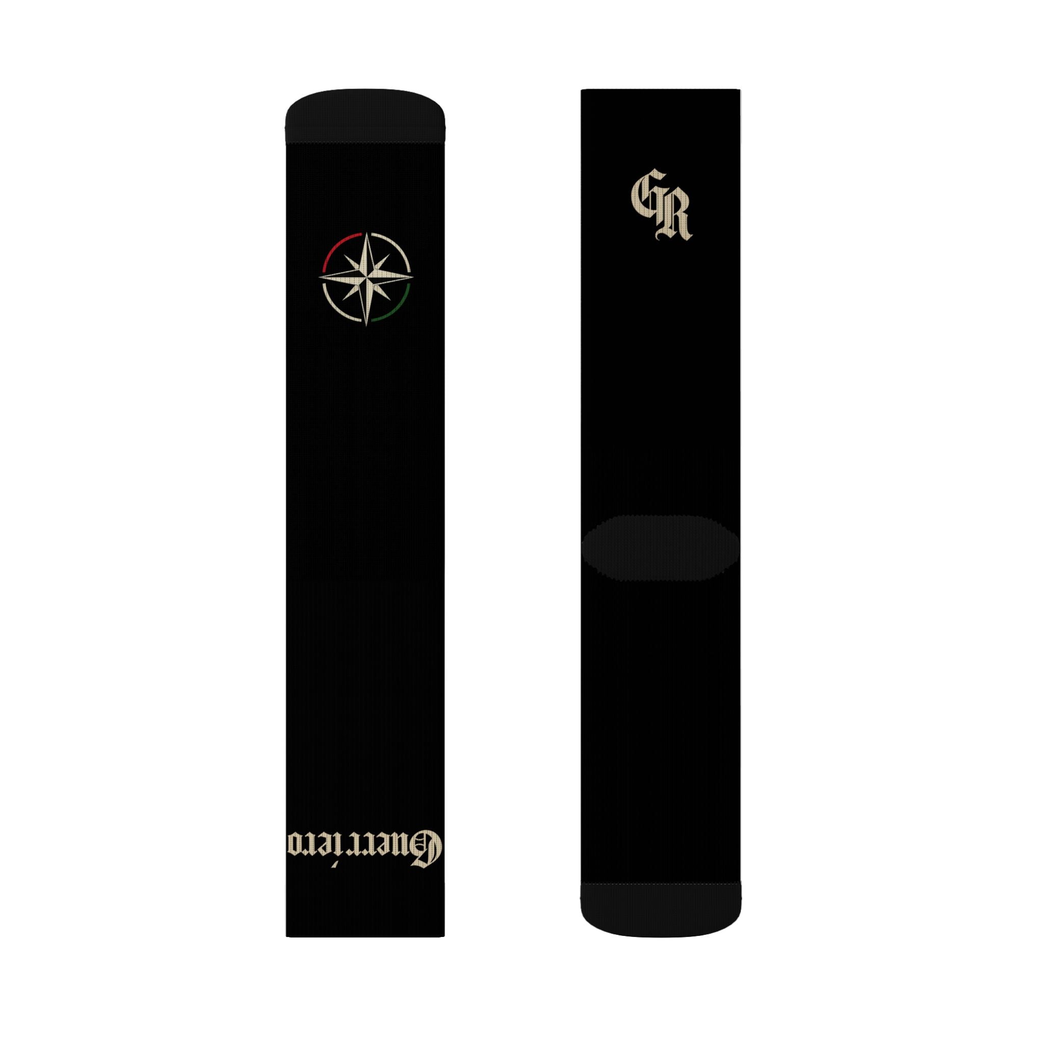 Guerriero — Gothic Crest Crew Socks with ‘Griccetera’ Script
